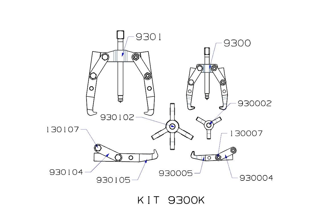 ESTUCHE FORZA DE EXTRACTORES PEQUEÑOS