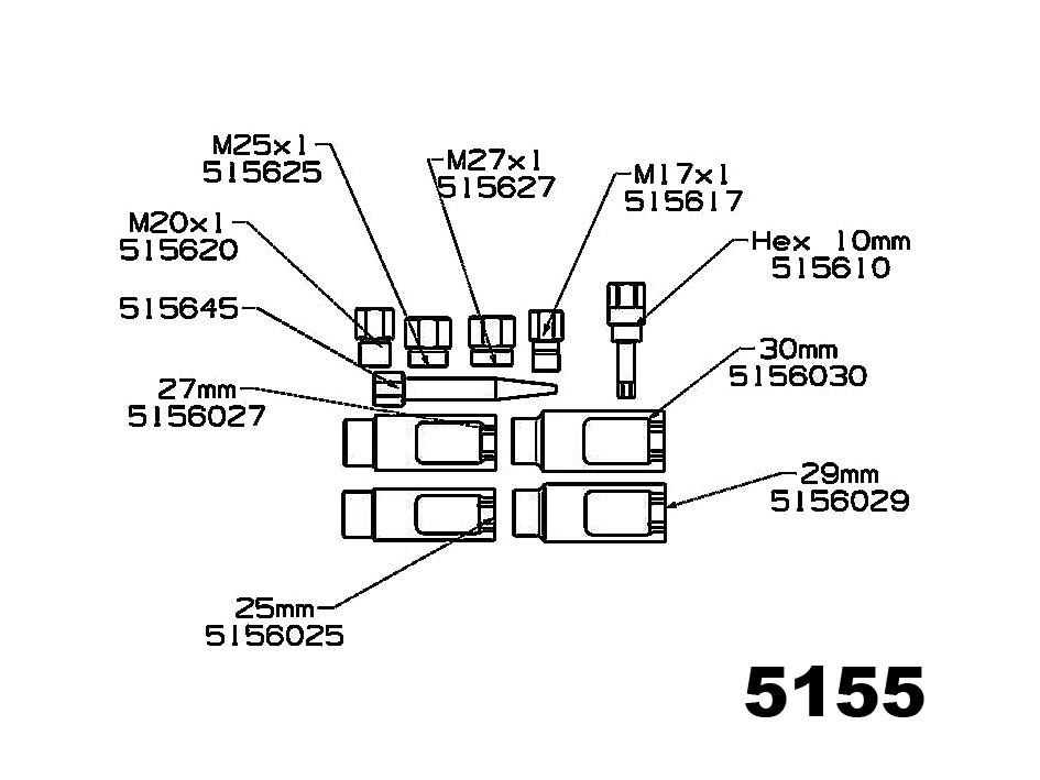 JUEGO FORZA DE AMPLIACIÓN DE EXTRACTOR 5150
