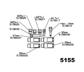 JUEGO FORZA DE AMPLIACIÓN DE EXTRACTOR 5150