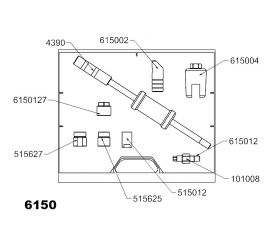 JUEGO FORZA PARA INYECTORES CON ADAPTADORES DE ROSCADO SERIE 6150