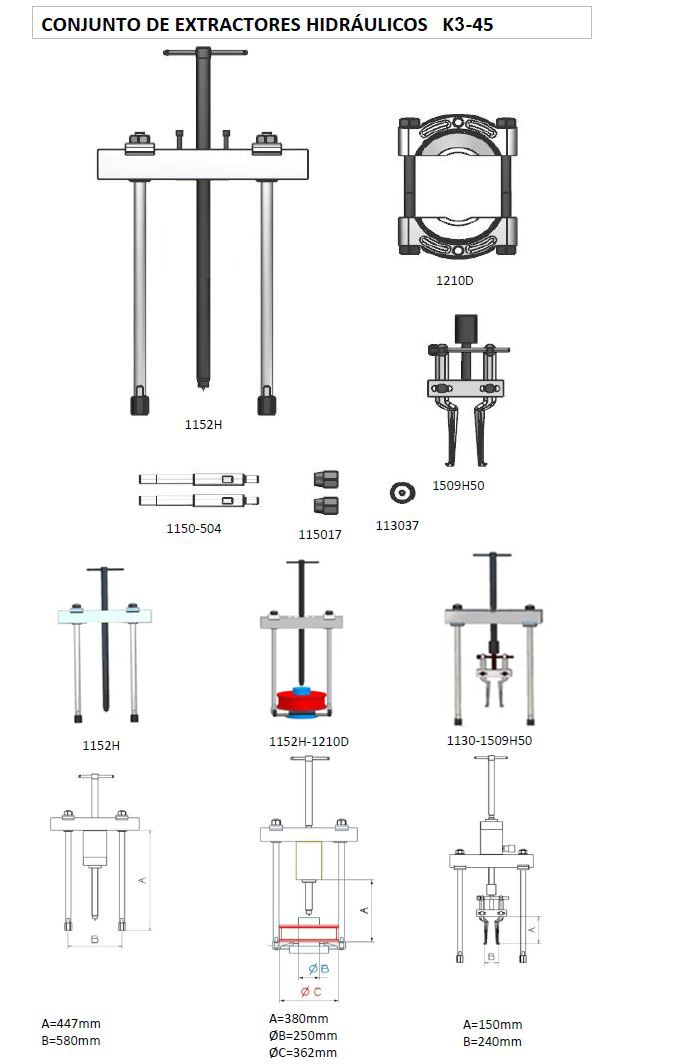 CONJUNTO HIDRÁULICO PARTE MECÁNICA FORZA SERIE KP