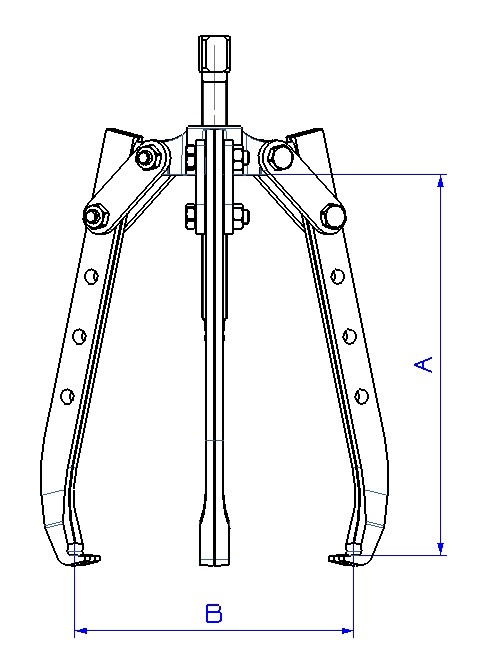 EXTRACTOR FORZA SERIE 7300LT MECÁNICO DE 3 PATAS LARGAS