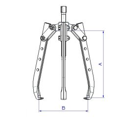 EXTRACTOR FORZA SERIE 7300LT MECÁNICO DE 3 PATAS LARGAS