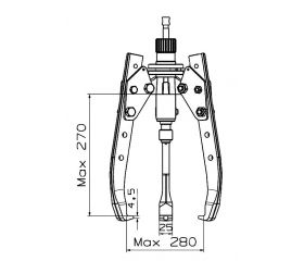 EXTRACTOR HIDRÁULICO FORZA AUTOCENTRANTE CON HUSILLO COMPACTO SERIE 7312ALTH