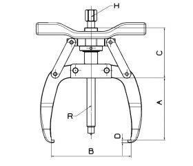 EXTRACTOR FORZA SERIE 7500T AUTOCENTRANTE AJUSTABLE 3 PATAS