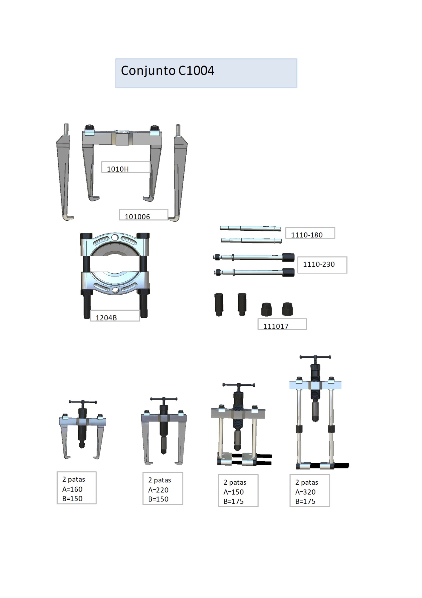 JUEGOS CON HUSILLO HIDRÁULICO COMPACTO FORZA C1004-C1006