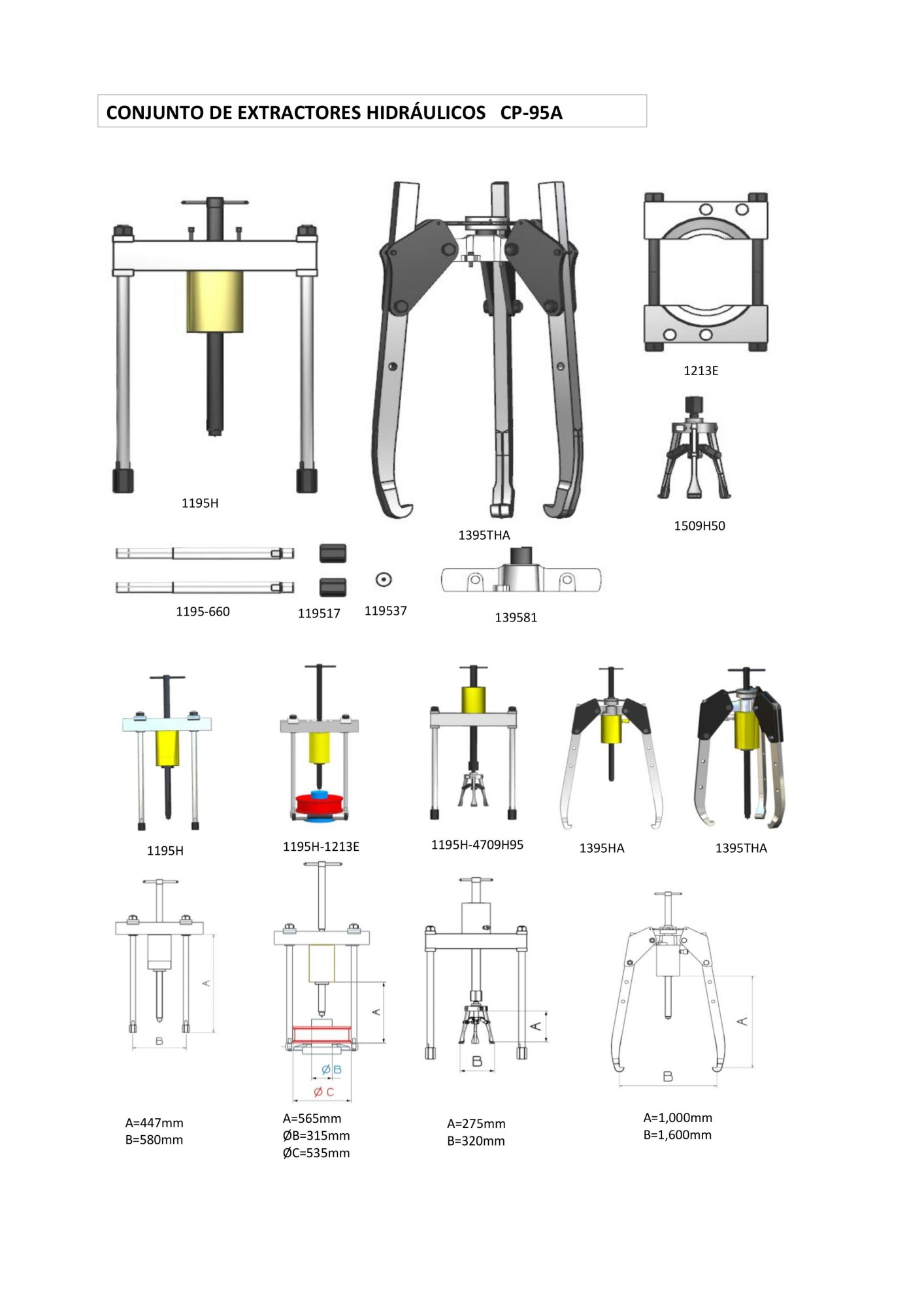 CONJUNTO EXTRACTOR HIDRÁULICO COMPLETO FORZA SERIE CPA