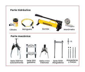 CONJUNTO EXTRACTOR HIDRÁULICO AUTOCENTRANTE COMPLETO FORZA SERIE XPE