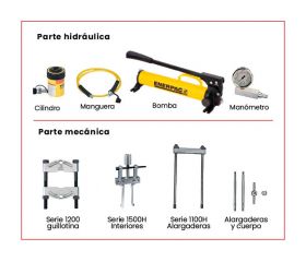 CONJUNTO EXTRACTOR HIDRÁULICO COMPLETO FORZA SERIE KP