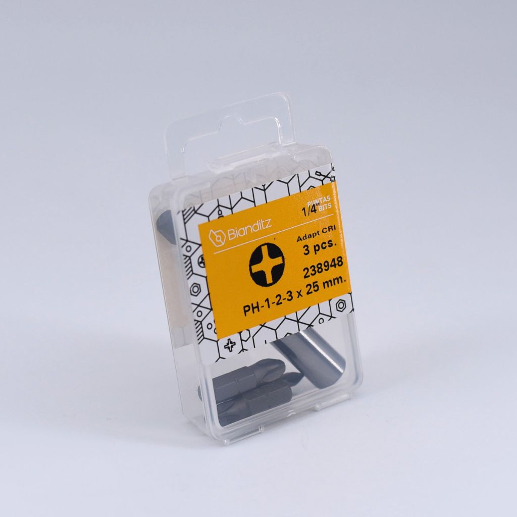 Bianditz Bits PH CRI + 1,2,3 x 25mm 1/4