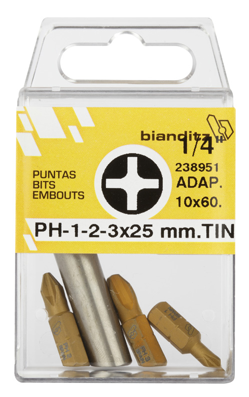 Bianditz Bits PH TiN 1,2,3 x 25mm 1/4