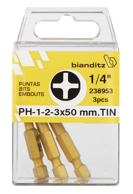 Bianditz Bits MC PH 1,2,3 x 50mm 1/4