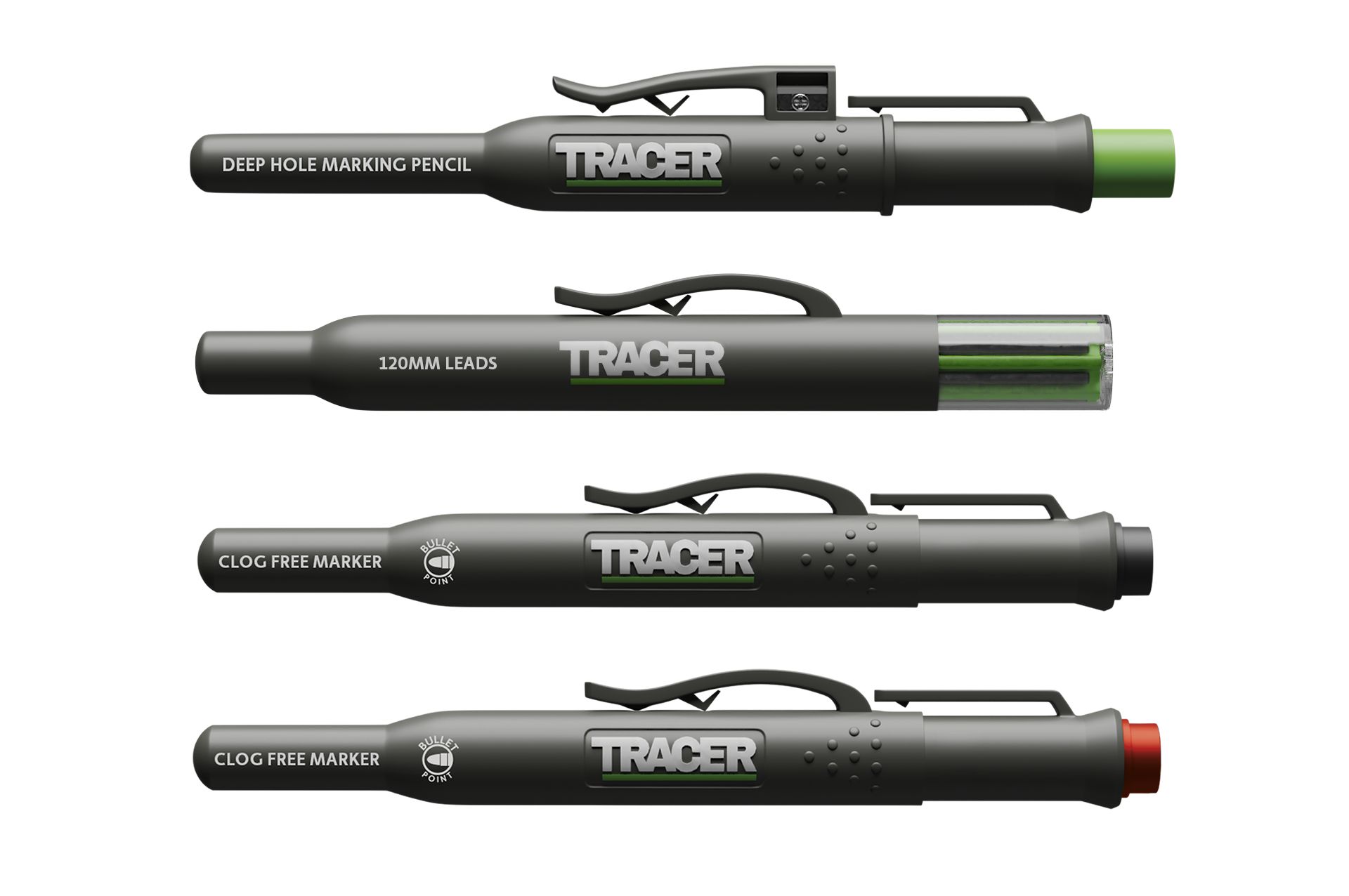 Imagen del producto Kit de marcaje TRACER - Marcador lápiz de profundidad, cargador portaminas, 2 marcadores sin obstrucciones