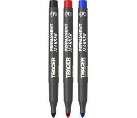 Marcadores industriales de construcción TRACER (negro, azul, rojo)