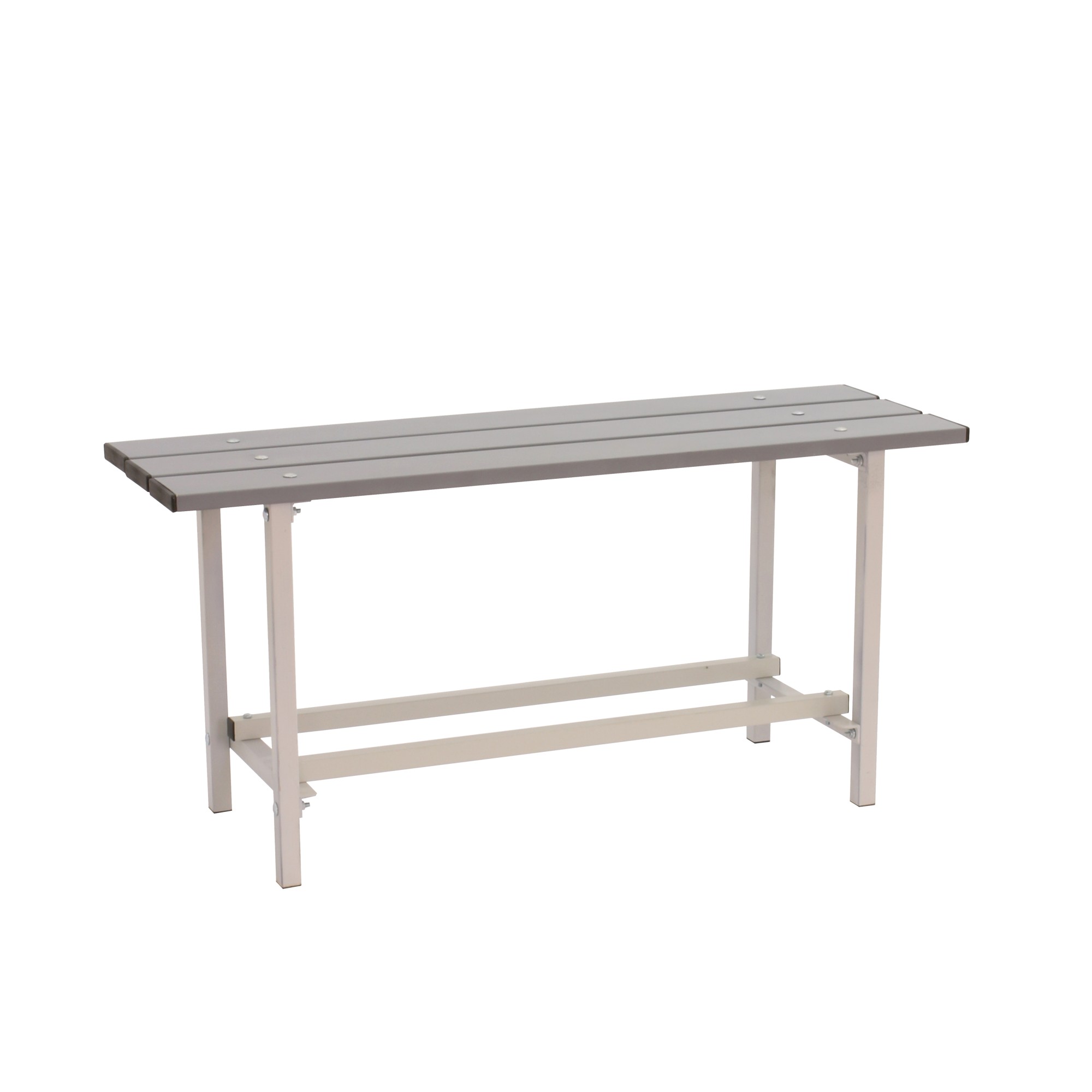 Banco de vestuario montado con asiento de metal Bench 320 Simonrack