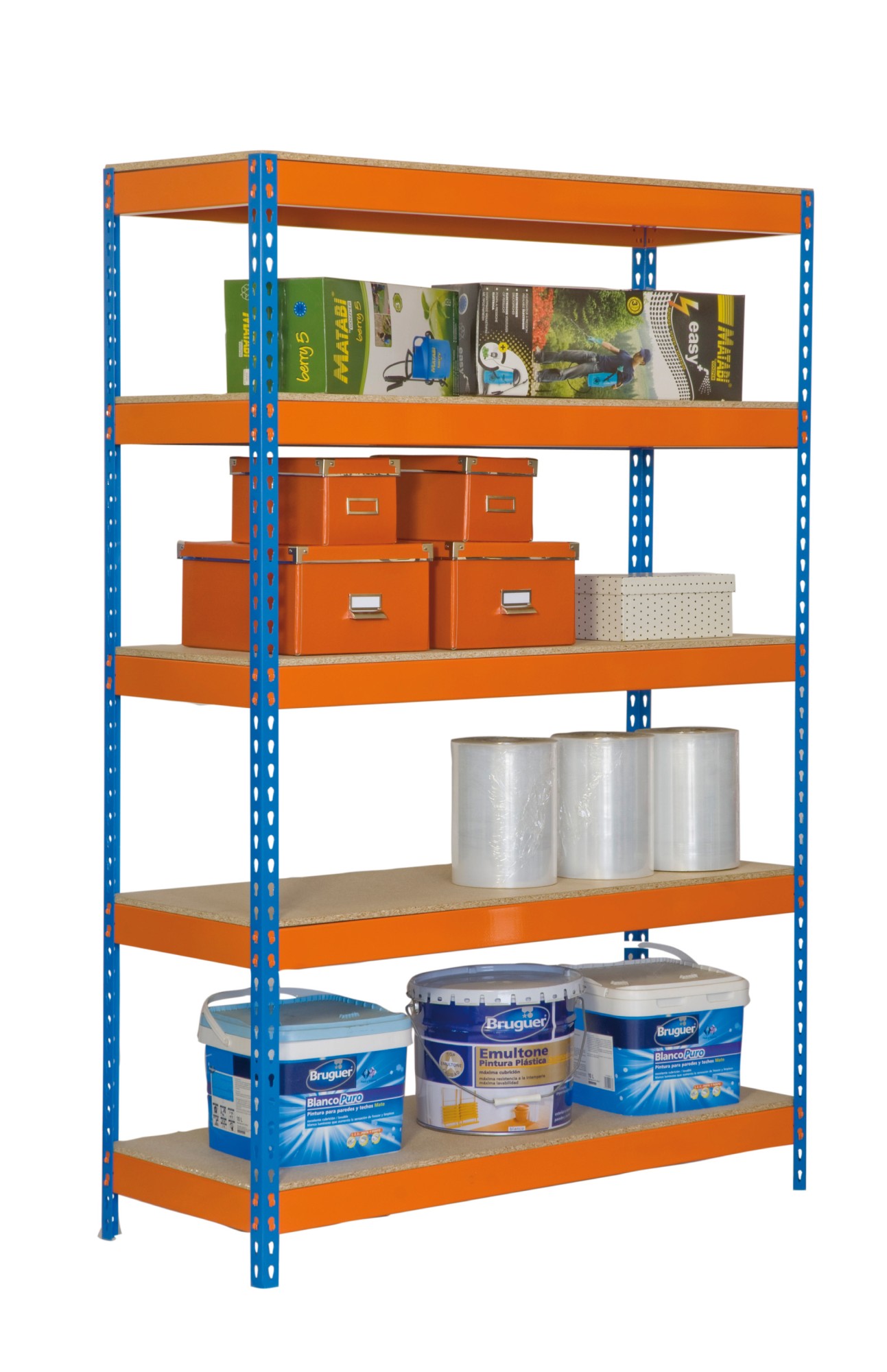 KIT BRICOFORTE 1004-5 CHIPBOARD AZUL/NARANJA/MADER