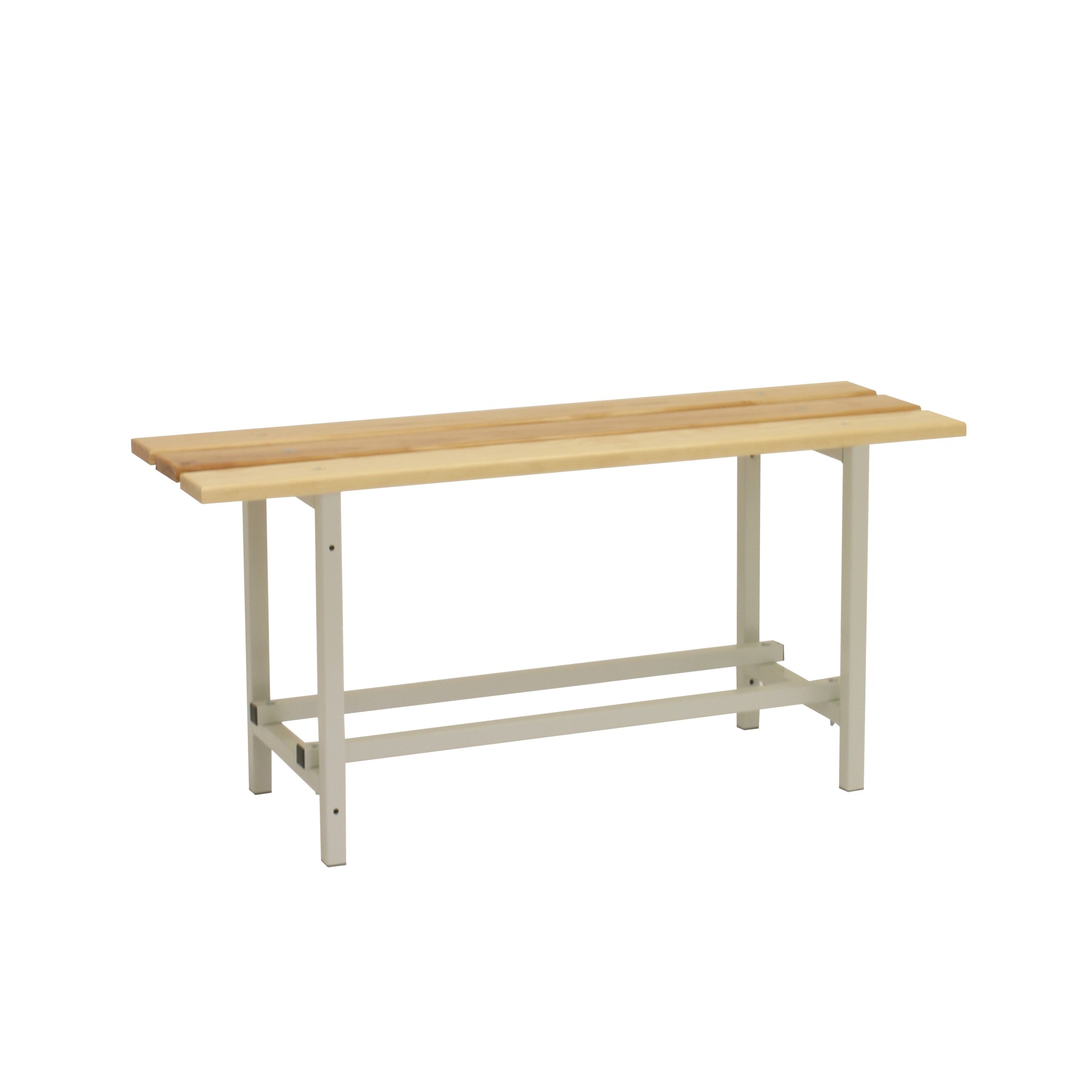 Banco de vestuario montado con asiento de madera Wood Bench 320 Simonrack