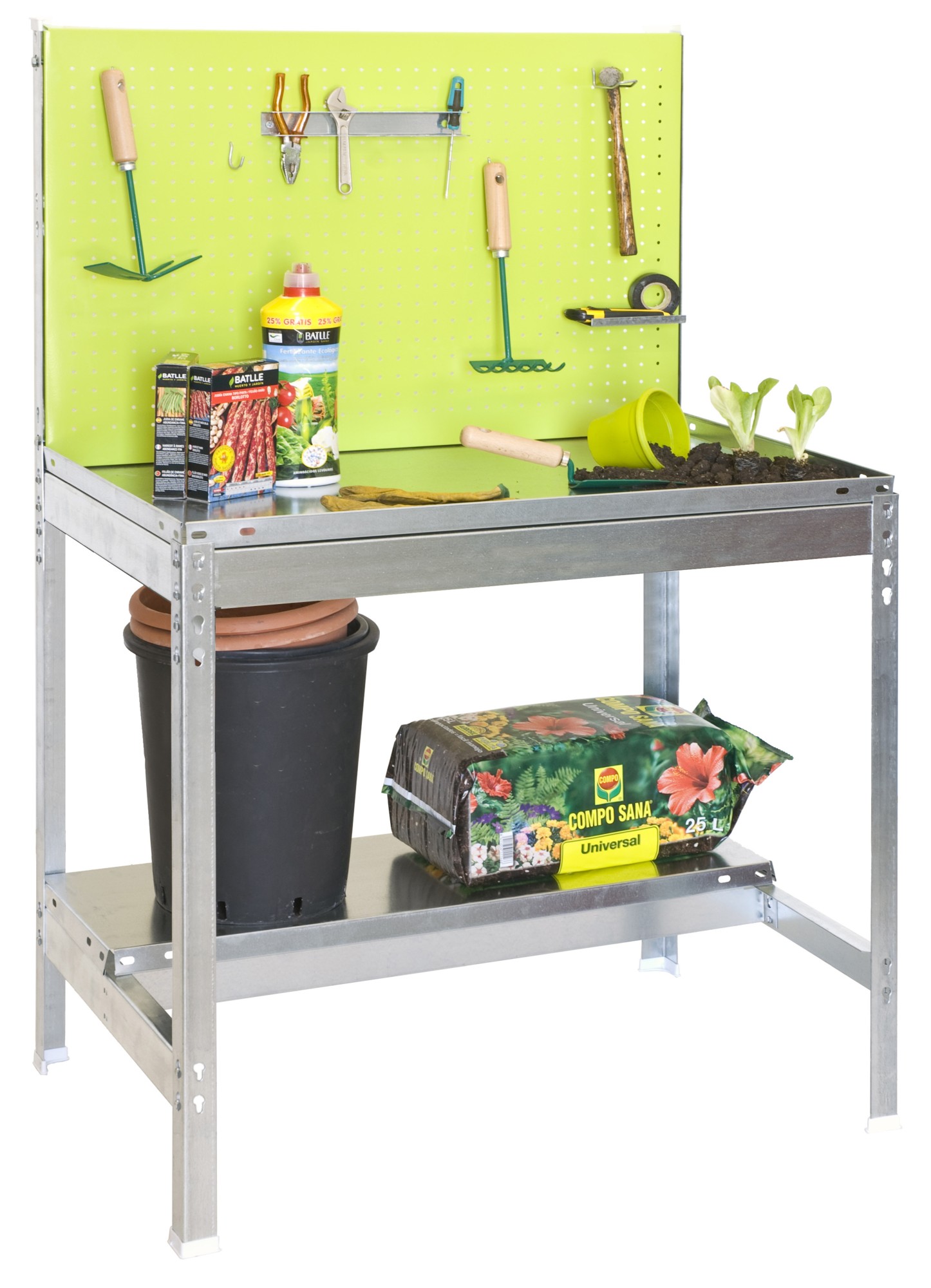 KIT SIMONGARDEN BT2 900X400 GALVA/VERDE