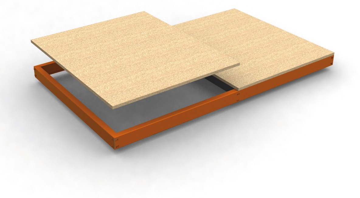 Estante adicional sin tornillos con bandejas de aglomerado Ecoforte 1204 Simonrack