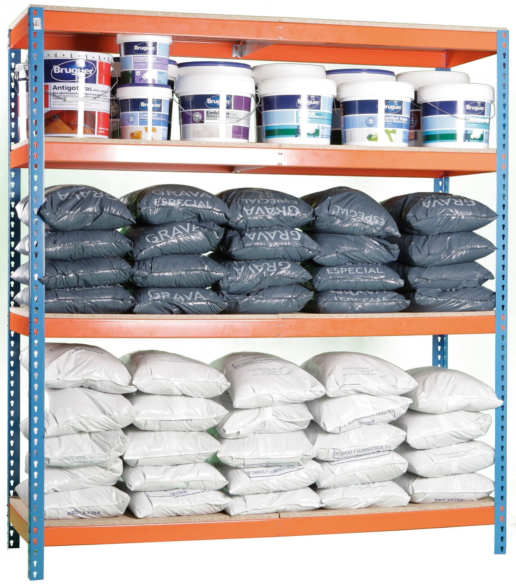 KIT ECOFORTE 1806-4 CHIPBOARD AZUL/NARANJA/MADERA