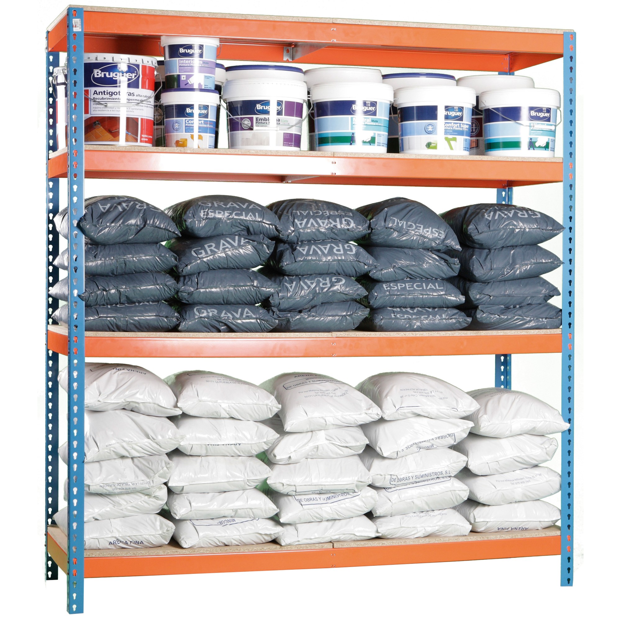 KIT ECOFORTE 1204-4 CHIPBOARD AZUL/NARANJA/MADERA