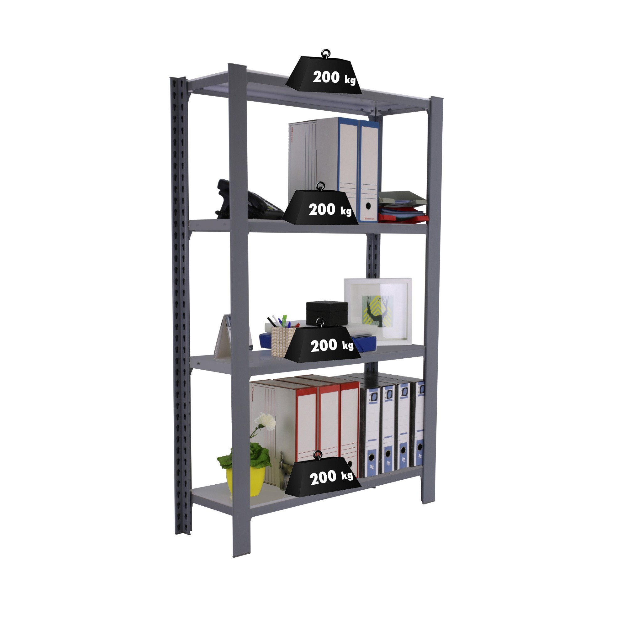 KIT OFFICLICK 4/300 METAL I.M. GRIS/BLANCO