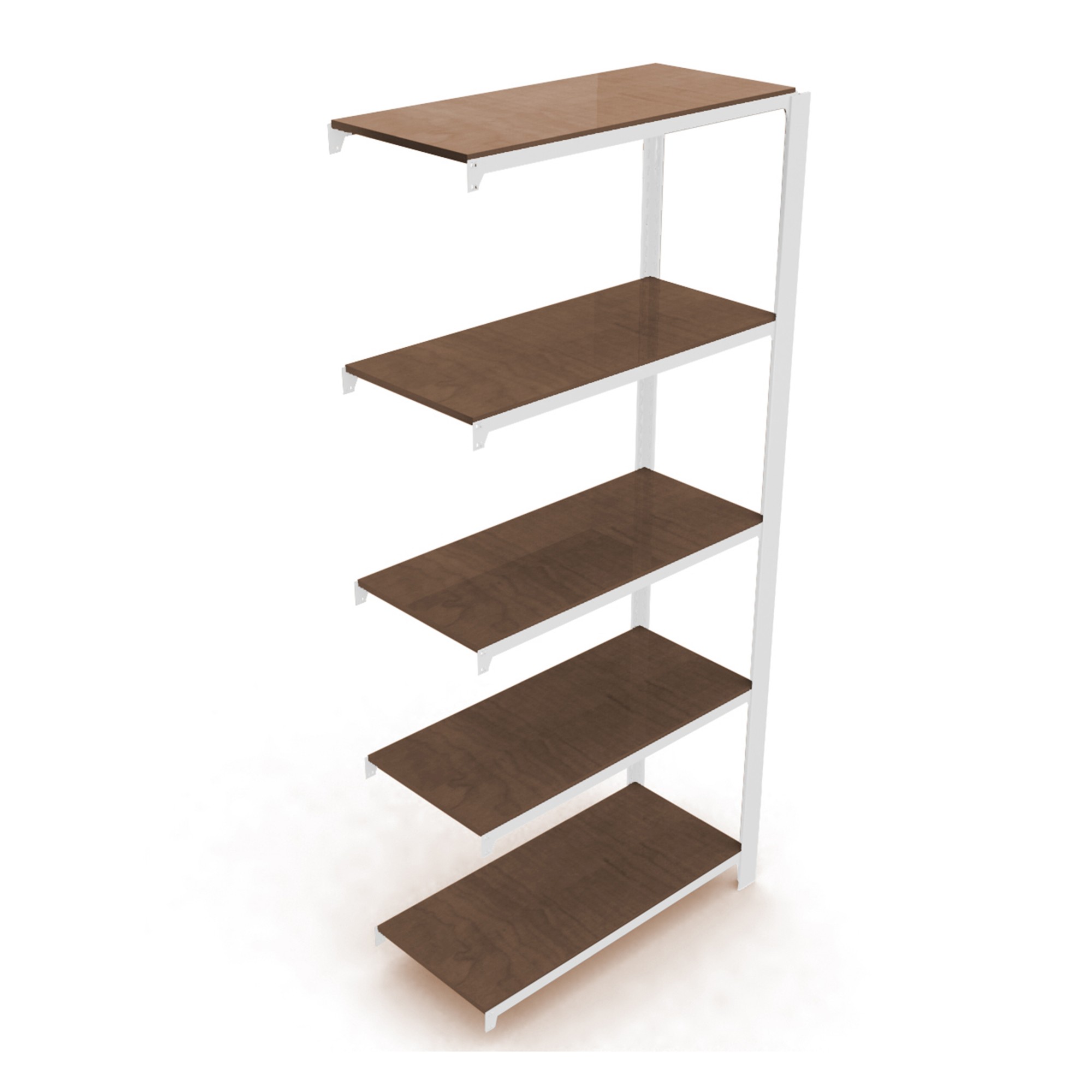 Estanteria metalica adicional sin tornillos con bandejas de madera Officlick 5/300 Simonrack