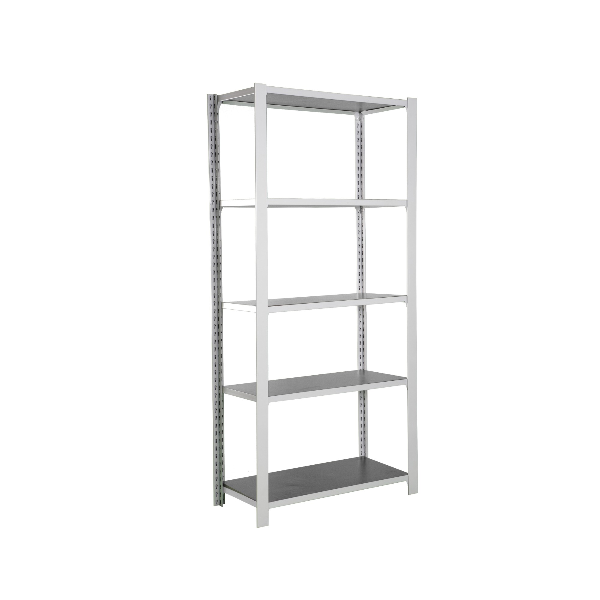 Estanteria metalica inicial sin tornillos con bandejas de madera Officlick 5/400 Simonrack