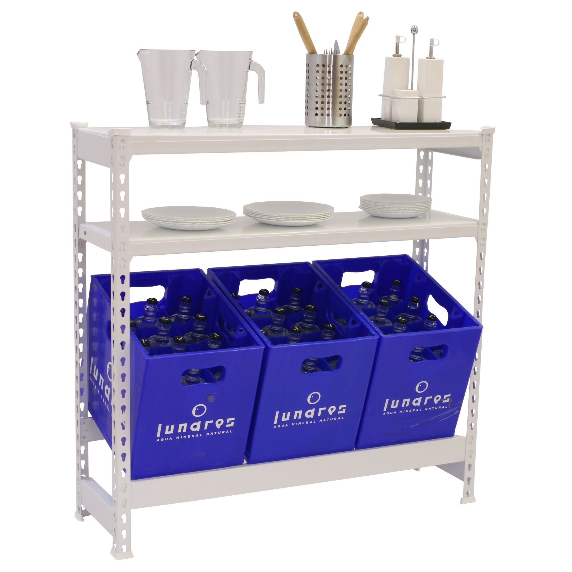 KIT SIMONBOTTLE SHELF 1-2- 1000x1000x300 BLANCO