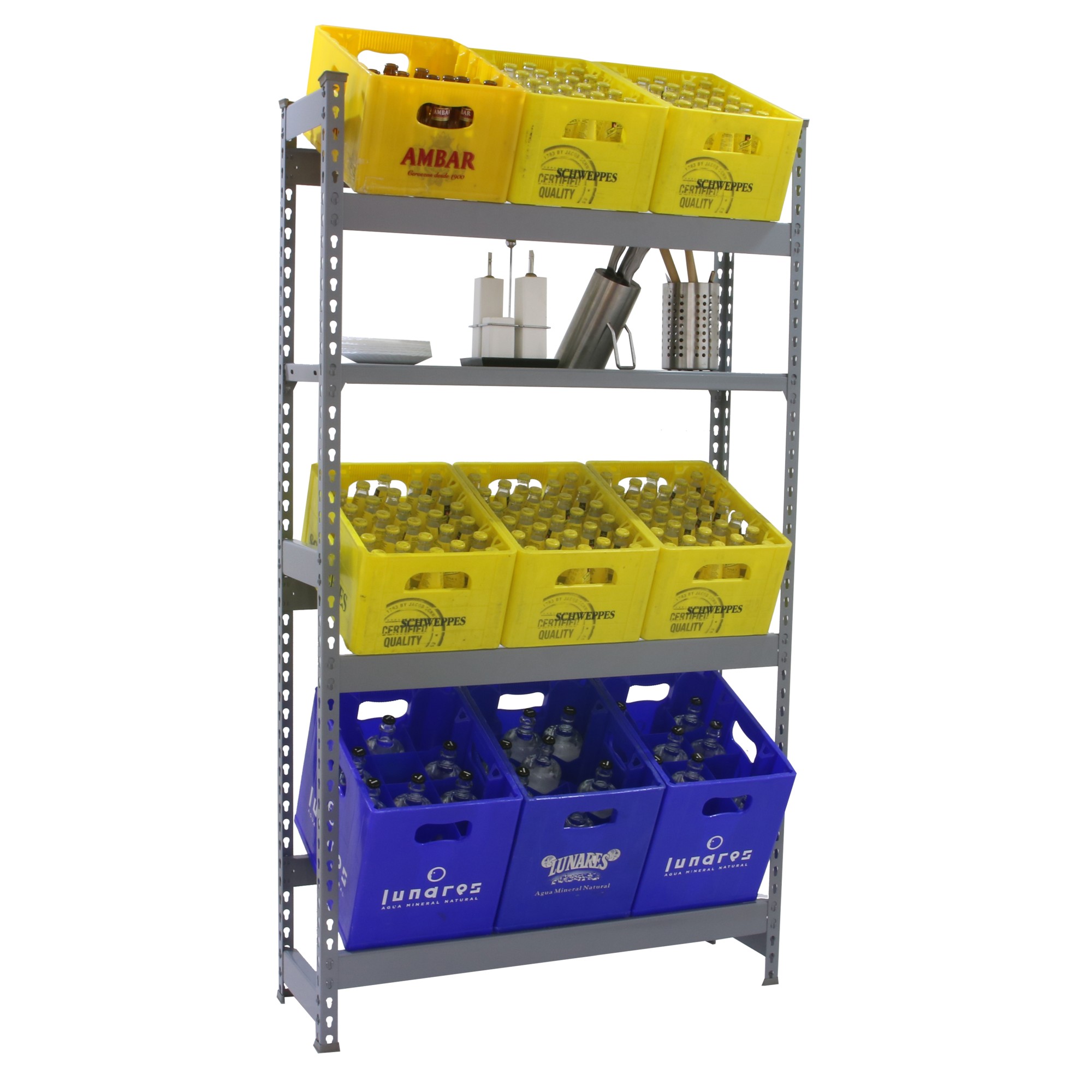 KIT SIMONBOTTLE SHELF 3-1- 1800x1000x300 GRIS