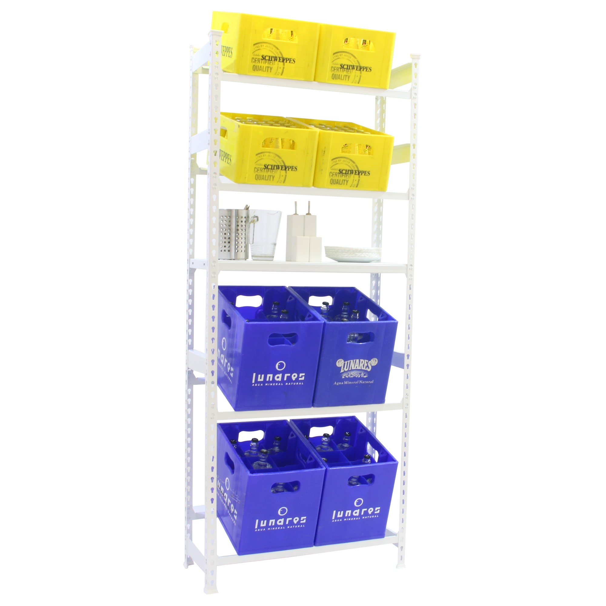KIT SIMONBOTTLE SHELF 4-1 - 2000x800x300 BLANCO