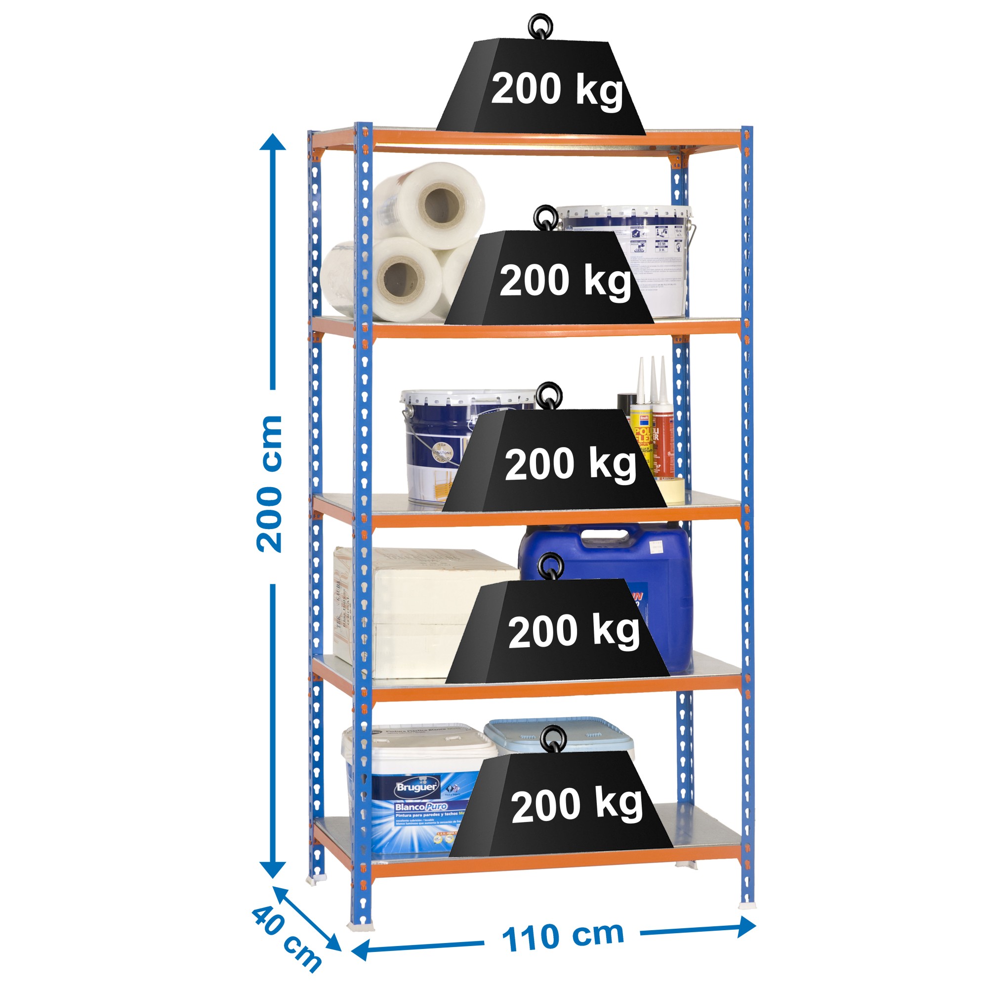KIT SIMONCLICK SUPERPLUS 5/400 AZUL/NARANJA/GALVA