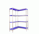 Estanteria esquinera de acero inoxidable con bandejas de polipropileno Simoninox Corner 4PP 400 Simonrack