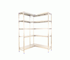 Estanteria esquinera de acero inoxidable con bandejas de acero inoxidable Simoninox Corner 5SS 500 Simonrack