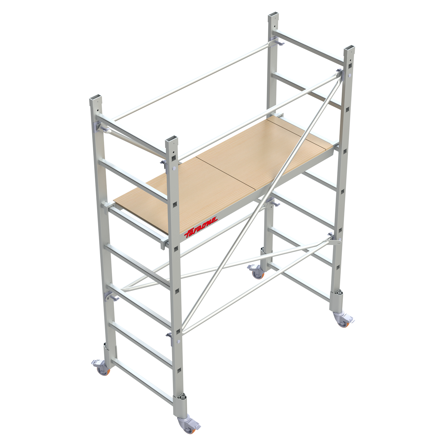 RAPIDO 140 | Andamio de aluminio con ruedas y plataforma de 140x60 cm. Altura de trabajo H150CM