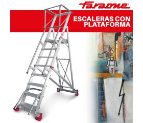 ESCALERAS CON PLATAFORMA