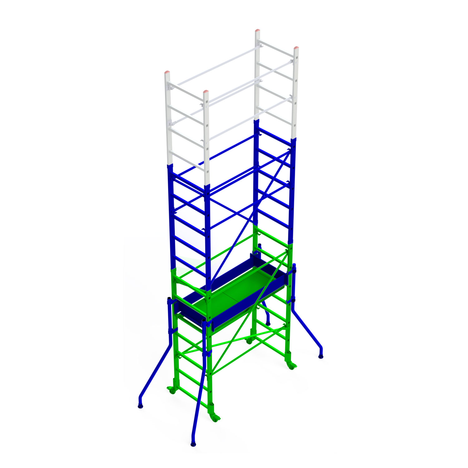 RAPIDO 140 | Andamio de aluminio con ruedas y plataforma de 140x60 cm. Altura de trabajo H300CM