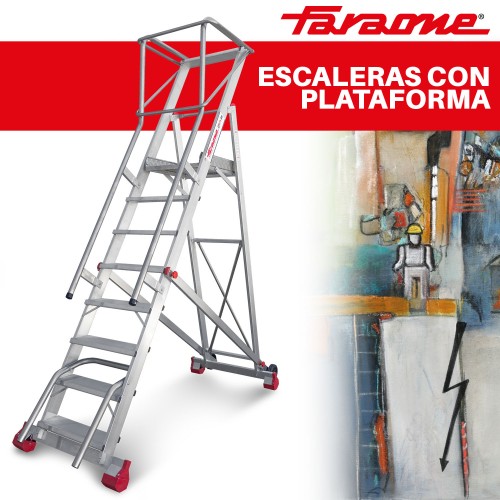 ESCALERAS CON PLATAFORMA