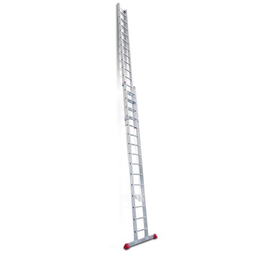 EN200 | Escalera de aluminio extensible con cuerda Peldaños 15+15