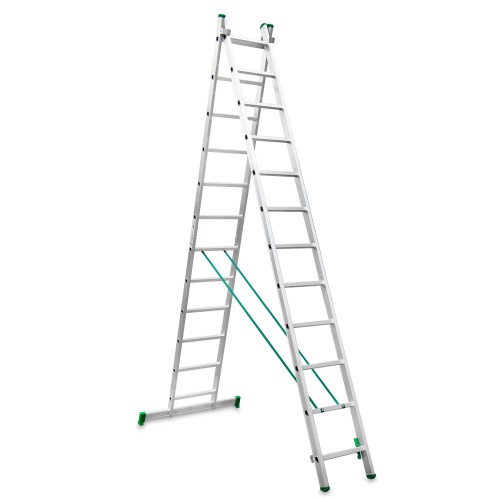 ESCALERA 2 TRAMOS CON BASE 12 PELD