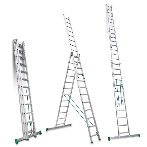 ESCALERA 3 TRAMOS CON BASE 12 PELDAÑOS