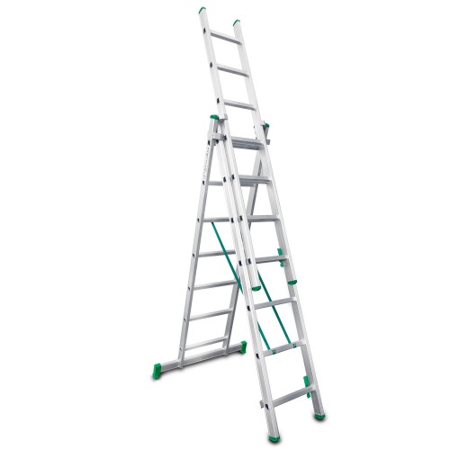 ESCALERA 3 TRAMOS CON BASE 7 PELDAÑOS