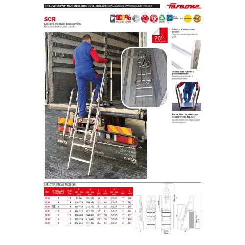 SCR | Escalera plegable para camión