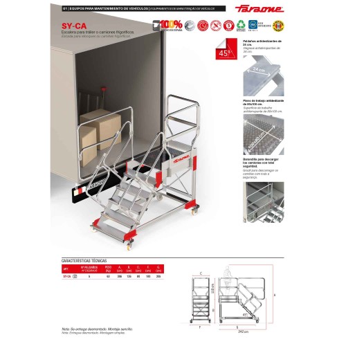 SY-CA | Escalera para tráiler o camiones frigoríficos