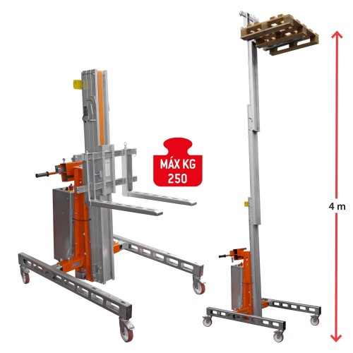 HW-SEL | Elevador de materiales en aluminio, máximo 250 kg.