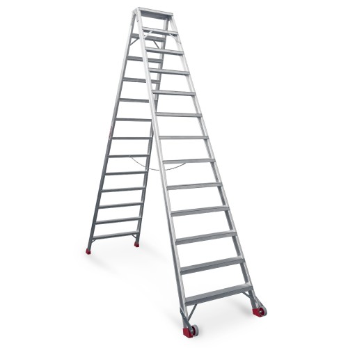 NDS | Escalera de tijera de doble subida Peldaños 13+13