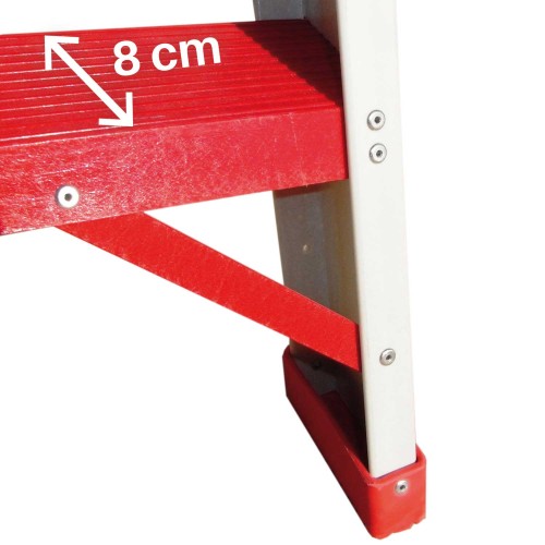 PAF | Escalera de tijera en fibra de vidrio con peldaños cómodos
