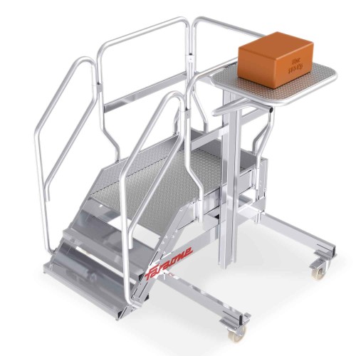 PICK | Escalera con plataforma y plano de carga eléctrico