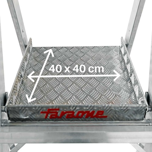 PL-COMPACT | Escalera plegable con amplia plataforma de trabajo