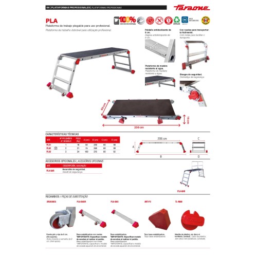PLA | Plataforma de trabajo plegable para uso profesional